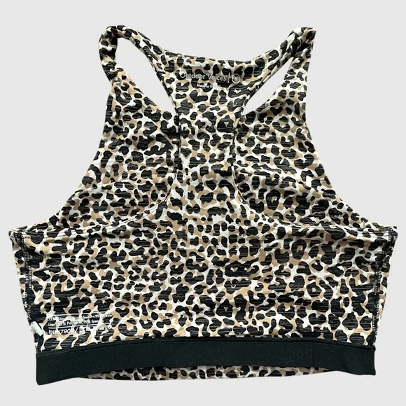 OUTDOOR VOICES CROP TOP SPORTS BRA LEOPARD PRINT | MEDIUM - Picture 6 of 8